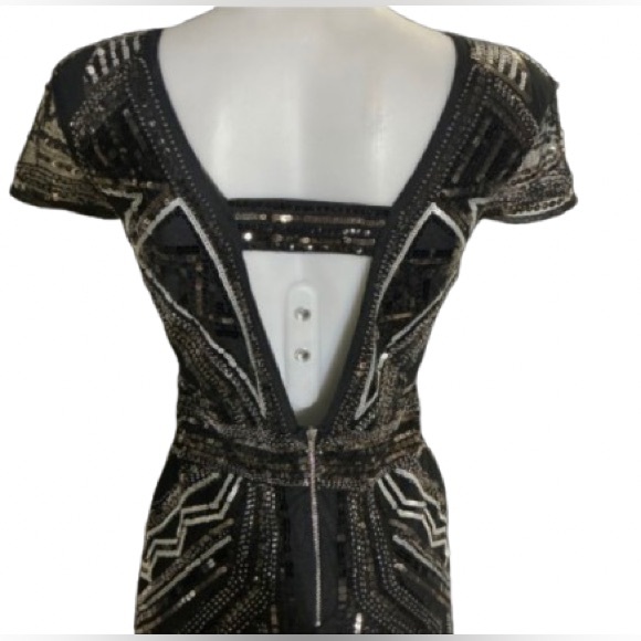 Boohoo Boutique Sequin Cap Sleeve Shift Party Mini Dress Size 8 - Picture 11 of 11